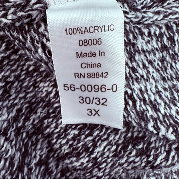 Woman Within Christmas Cats Sweater Plus 3X 30/32W Charcoal Gray Knit Cat Lady - Picture 8 of 10